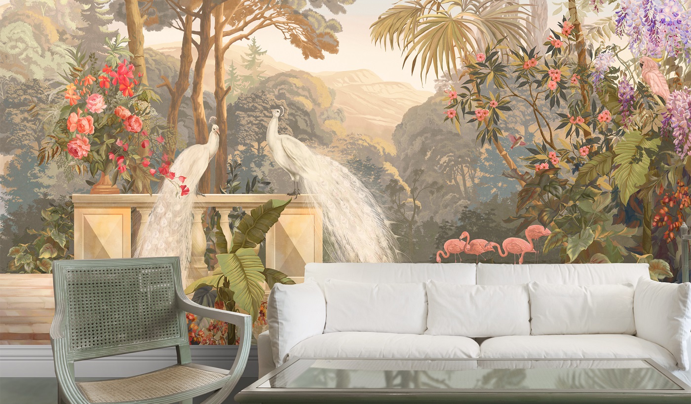Панно Affresco Exclusive AB322-COL3 2x4,02 м фото в интерьере