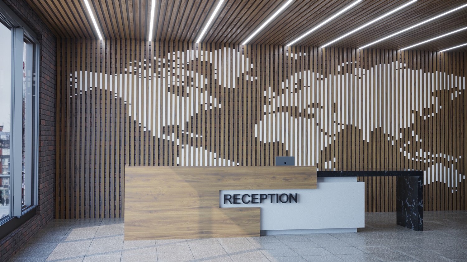 Рейка декоративная Modern Decor ламинированная 101 2750×40×22 фото в интерьере Рейка декоративная Modern Decor ламинированная 101 2750×40×22 фото в интерьере