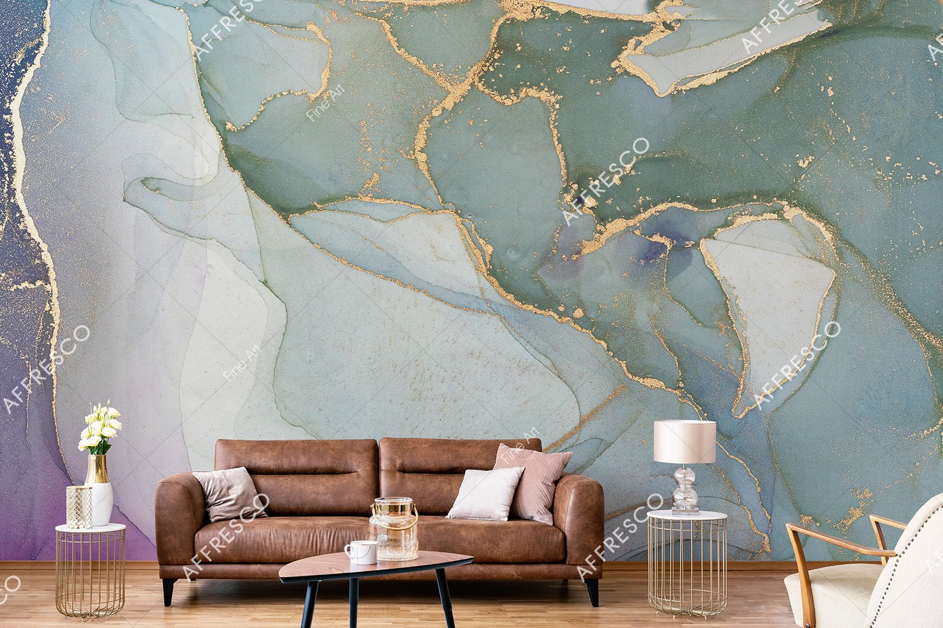 Панно Affresco Fine Art RE849-COL1 2x3,35 м фото в интерьере