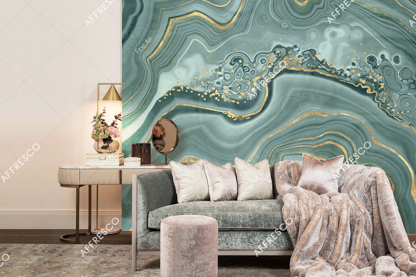 Панно Affresco Fine Art RE855-COL4 2x2,01 м фото в интерьере