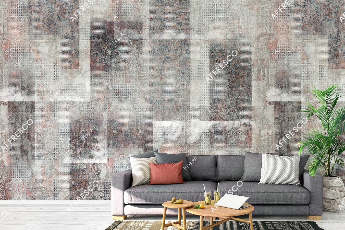 Панно Affresco Fine Art RE921-COL1 2x2,68 м фото в интерьере