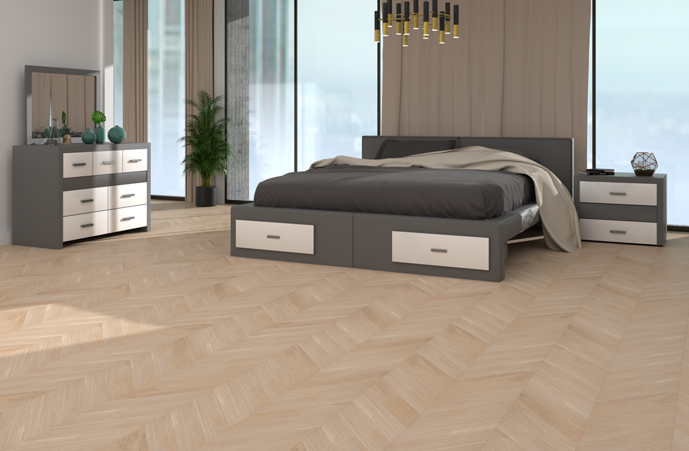 Инженерная доска Gran Parte Дуб Крема Crema 013 элит французская елка 460×110×15 фото в интерьере Инженерная доска Gran Parte Дуб Крема Crema 013 элит французская елка 460×110×15 фото в интерьере