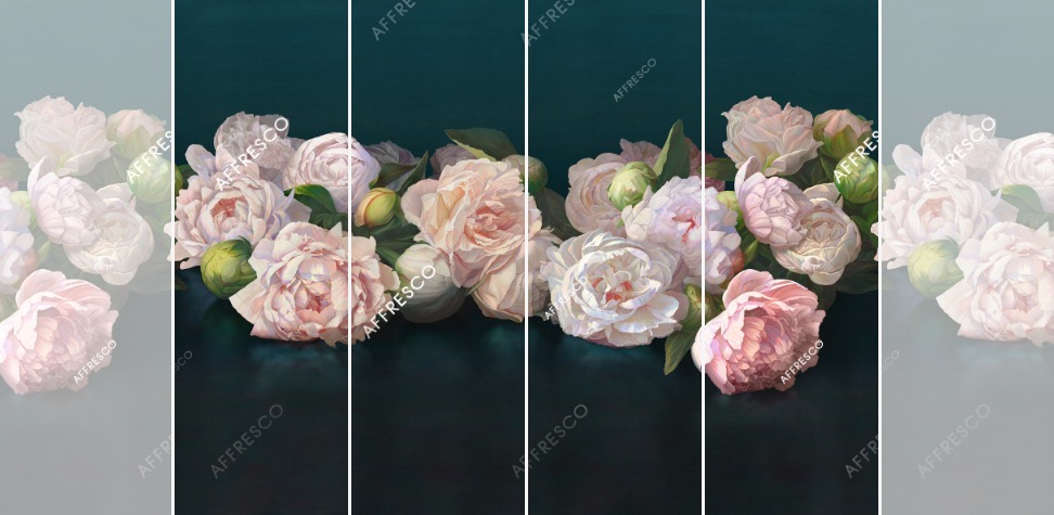 Панно Affresco Wallpaper Part 1 Peonies AB48-COL2 2x2,68 м Панно Affresco Wallpaper Part 1 Peonies AB48-COL2 2x2,68 м