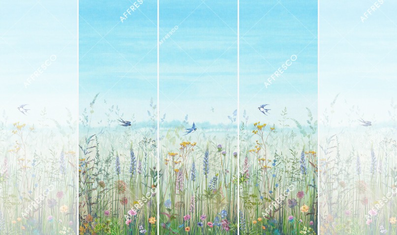 Панно Affresco Wallpaper Part 1 Flower Field JV41-COL1 2x2,01 м Панно Affresco Wallpaper Part 1 Flower Field JV41-COL1 2x2,01 м