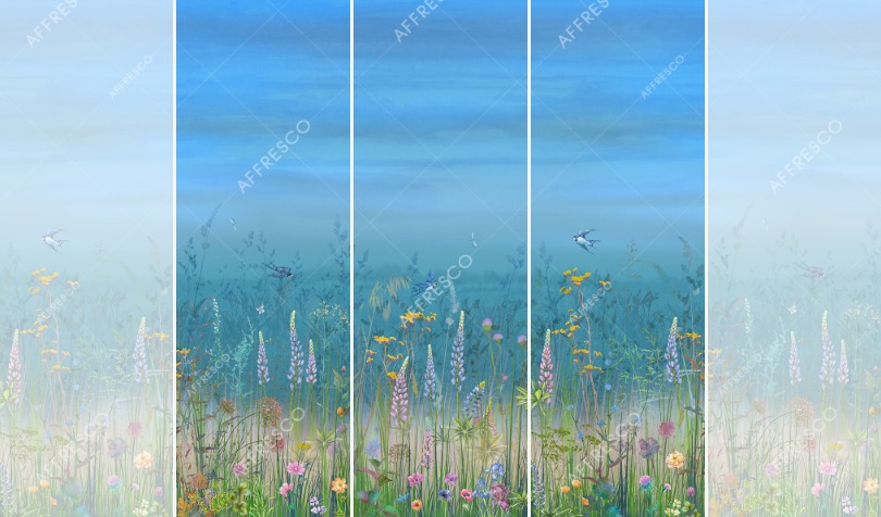 Панно Affresco Wallpaper Part 1 Flower Field JV41-COL2 2x2,01 м Панно Affresco Wallpaper Part 1 Flower Field JV41-COL2 2x2,01 м