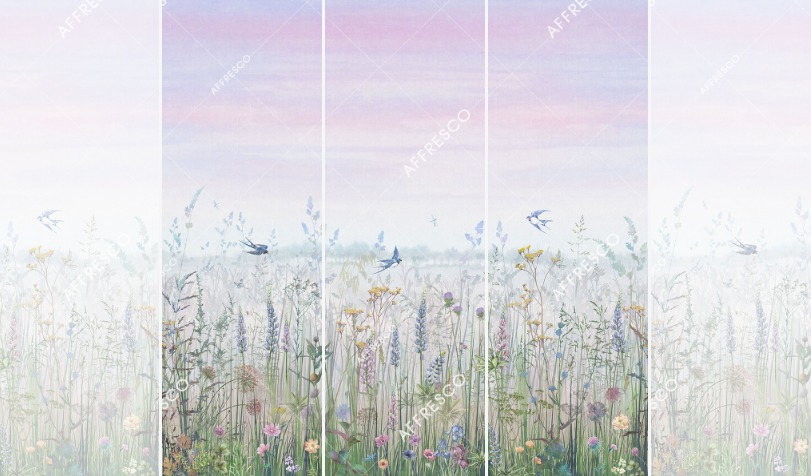 Панно Affresco Wallpaper Part 1 Flower Field JV41-COL3 2x2,01 м Панно Affresco Wallpaper Part 1 Flower Field JV41-COL3 2x2,01 м
