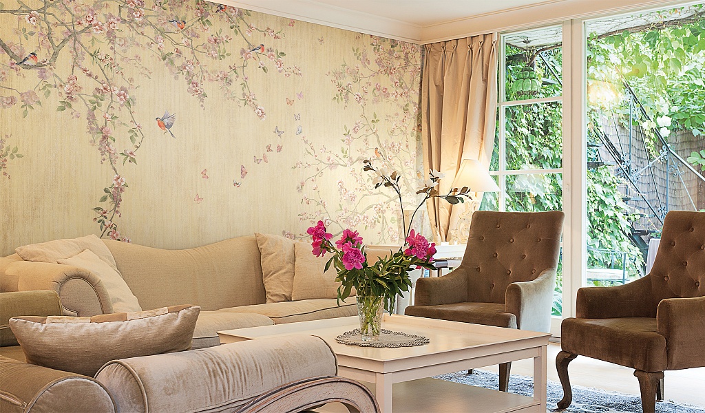 Панно Affresco Wallpaper Part 1 Serene morning AB51-COL1 2x2,68 м фото в интерьере