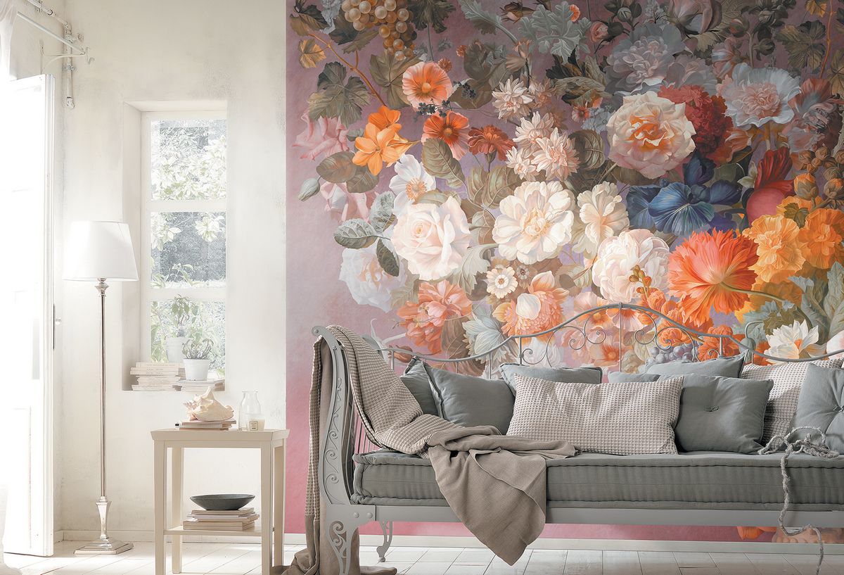 Панно Affresco Wallpaper Part 1 Still Life with Flowers AB60-COL1 2x2,68 м фото в интерьере