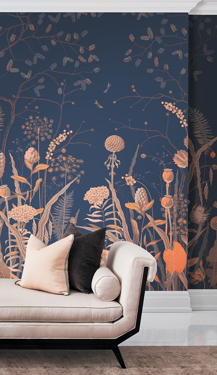 Панно Affresco Wallpaper Part 1 Nocturnal Meadow NR26-COL2 2x2,01 м фото в интерьере