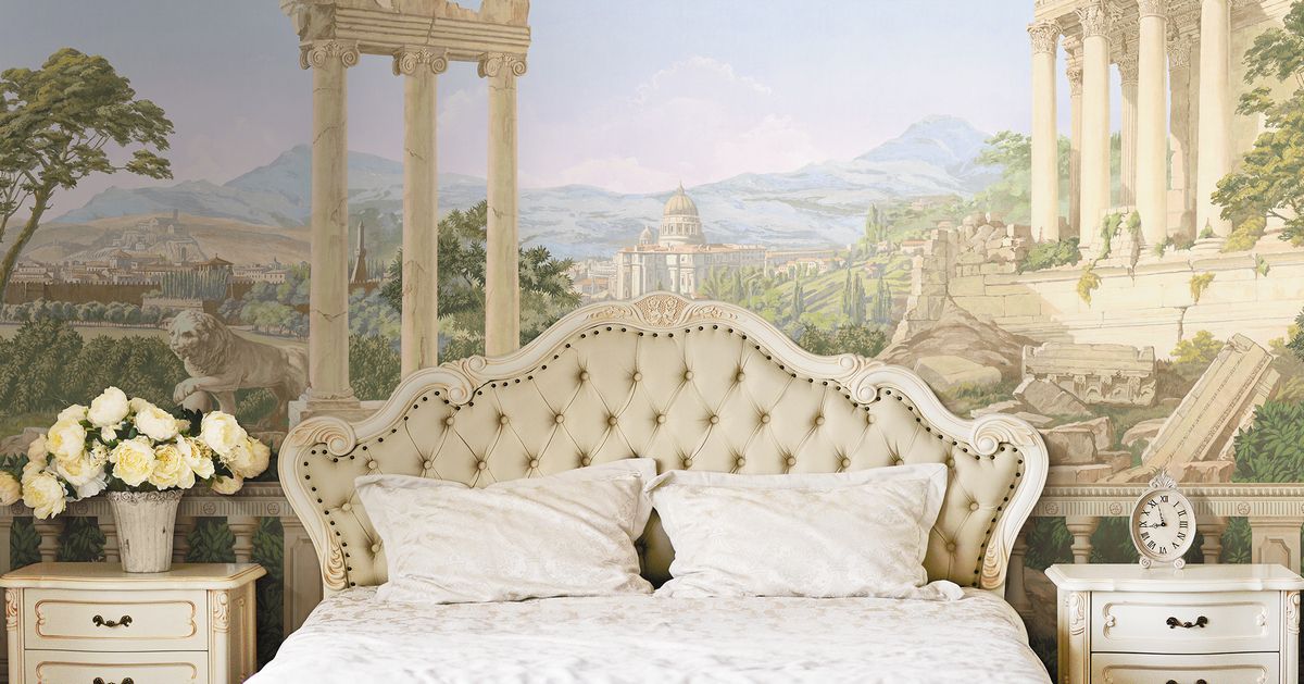 Панно Affresco Wallpaper Part 1 Antique Landscape AF740-COL1 2,4x4,6 м фото в интерьере