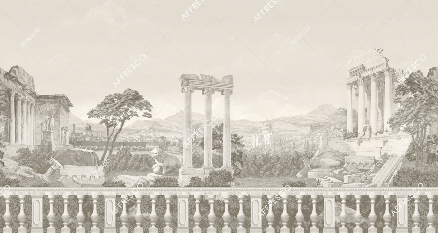 Панно Affresco Wallpaper Part 1 Antique Landscape AF740-COL3 2,4x4,6 м