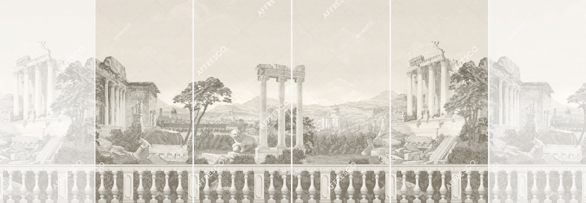 Панно Affresco Wallpaper Part 1 Antique Landscape AF740-COL3 2,4x4,6 м