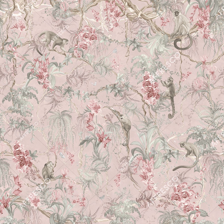 Панно Affresco Wallpaper Part 1 Monkeys AF959-COL1 2x2,01 м