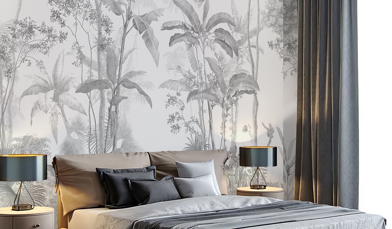 Панно Affresco Wallpaper Part 1 French Garden AF953-COL4 2x4,02 м фото в интерьере