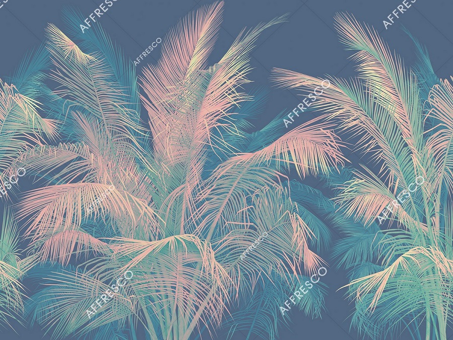 Панно Affresco Wallpaper Part 1 Tropical Branches AF950-COL2 2x2,68 м Панно Affresco Wallpaper Part 1 Tropical Branches AF950-COL2 2x2,68 м