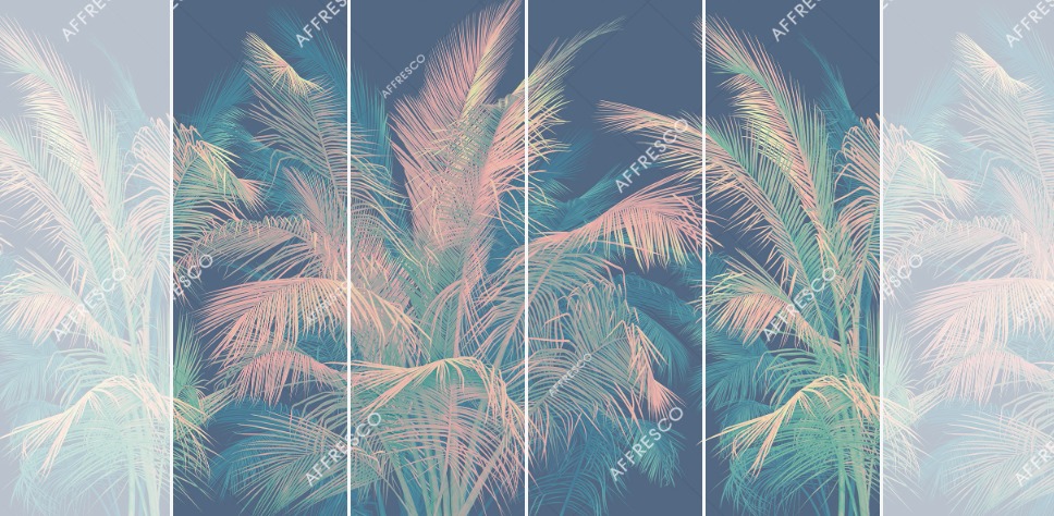 Панно Affresco Wallpaper Part 1 Tropical Branches AF950-COL2 2x2,68 м Панно Affresco Wallpaper Part 1 Tropical Branches AF950-COL2 2x2,68 м
