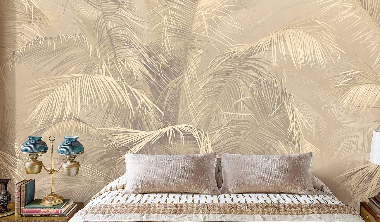 Панно Affresco Wallpaper Part 1 Tropical Branches AF950-COL5 2x2,68 м фото в интерьере