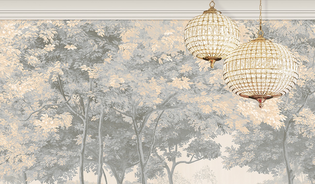 Панно Affresco Wallpaper Part 1 Forest Glade AF951-COL6 2x2,68 м фото в интерьере