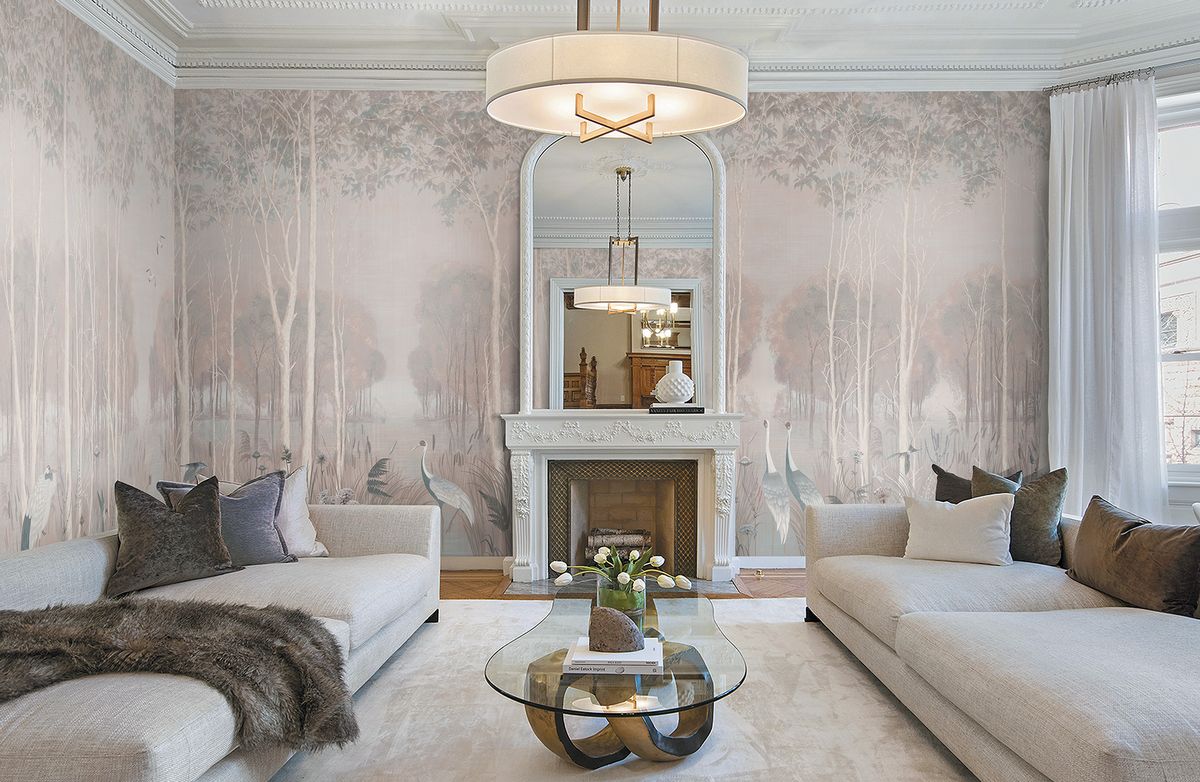 Панно Affresco Wallpaper Part 1 Vesna AB135-COL2 2x6,03 м фото в интерьере