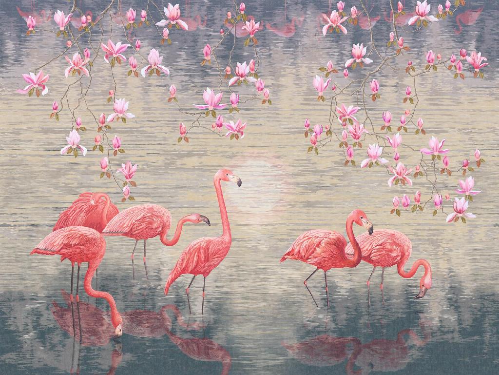 Панно Affresco Wallpaper Part 1 Flamingo AB134-COL1 2x2,68 м