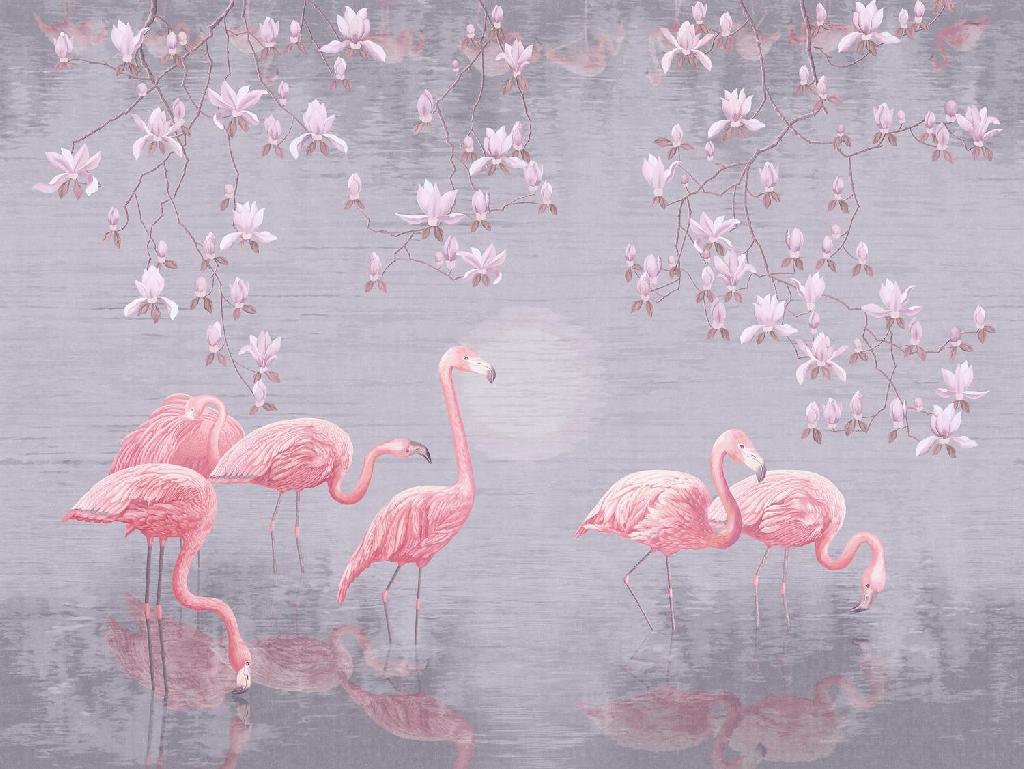 Панно Affresco Wallpaper Part 1 Flamingo AB134-COL2 2x2,68 м