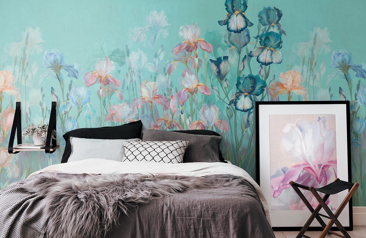 Панно Affresco Wallpaper Part 1 Irises AB119-COL1 2x2,01 м фото в интерьере