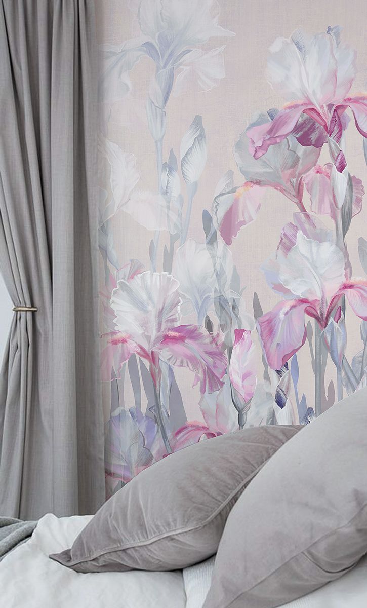 Панно Affresco Wallpaper Part 1 Irises AB119-COL2 2x2,01 м фото в интерьере
