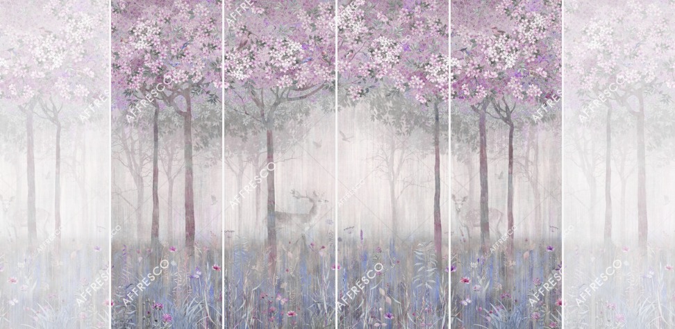 Панно Affresco Wallpaper Part 2 Spring Forest AB49-COL4 2x2,68 м