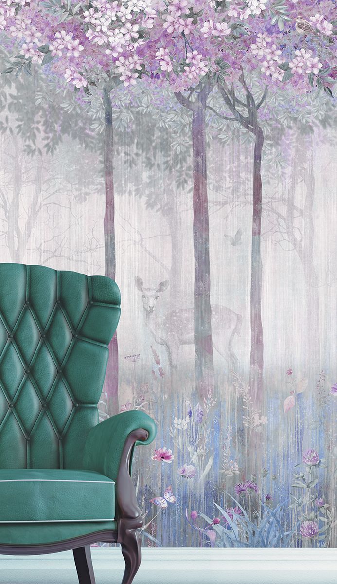 Панно Affresco Wallpaper Part 2 Spring Forest AB49-COL4 2x2,68 м фото в интерьере