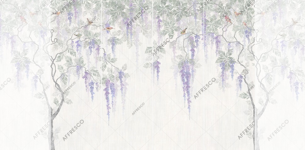 Панно Affresco Wallpaper Part 2 Wisteria in Bloom AB53-COL1 2x2,68 м Панно Affresco Wallpaper Part 2 Wisteria in Bloom AB53-COL1 2x2,68 м