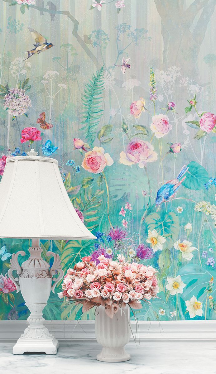 Панно Affresco Wallpaper Part 2 Blooming Woods WP42-COL1 2x2,68 м фото в интерьере