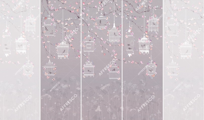 Панно Affresco Wallpaper Part 2 Butterflies JK32-COL4 2x2,01 м