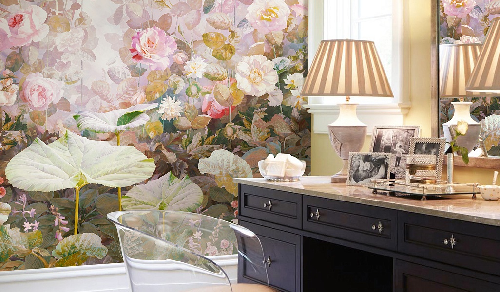 Панно Affresco Wallpaper Part 2 Rose Garden AB59-COL2 2x2,01 м фото в интерьере