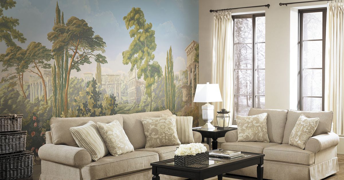 Панно Affresco Wallpaper Part 2 Italian Scenery AF742-COL1 2,4x4,6 м фото в интерьере