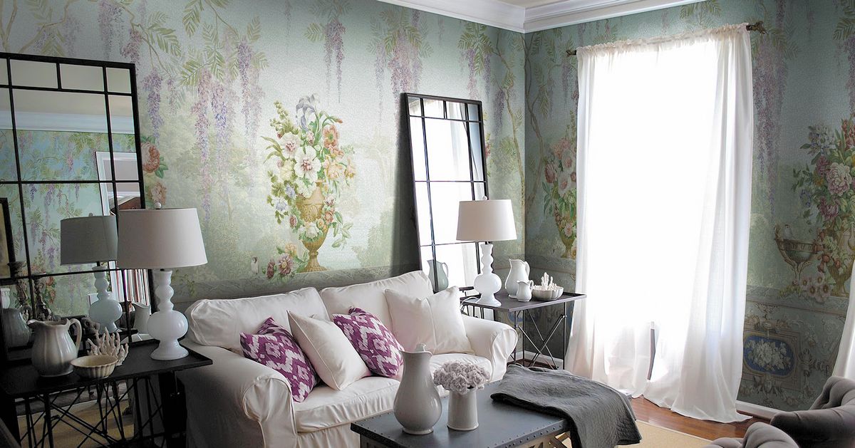 Панно Affresco Wallpaper Part 2 Jacaranda Tapestry AF736-COL2 2,4x3 м фото в интерьере
