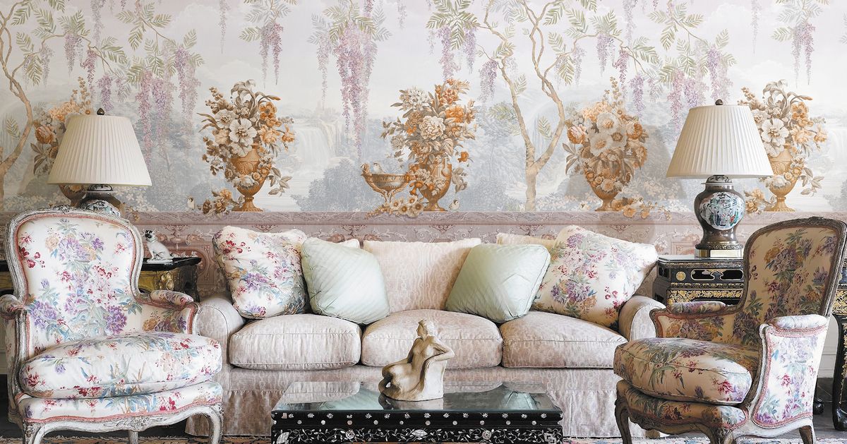 Панно Affresco Wallpaper Part 2 Jacaranda Tapestry AF736-COL4 2,4x3 м фото в интерьере
