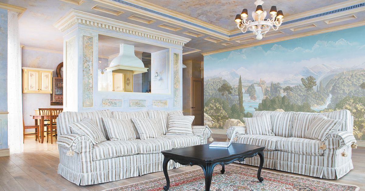 Панно Affresco Wallpaper Part 2 Mountain Scenery AF743-COL3 2,4x4 м фото в интерьере