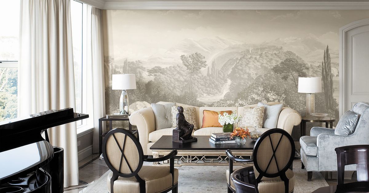 Панно Affresco Wallpaper Part 2 Mountain Scenery AF743-COL4 2,4x4 м фото в интерьере