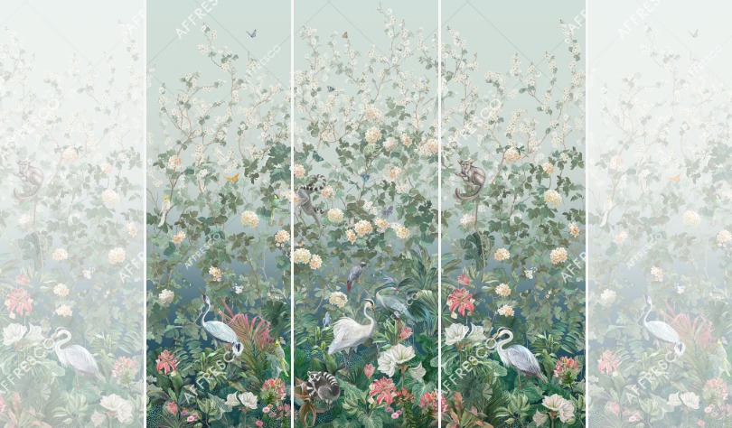 Панно Affresco Wallpaper Part 2 Paradise Garden AF960-COL1 2x2,01 м Панно Affresco Wallpaper Part 2 Paradise Garden AF960-COL1 2x2,01 м