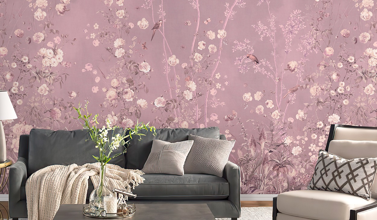 Панно Affresco Wallpaper Part 2 Rosarium AF955-COL3 2x2,01 м фото в интерьере