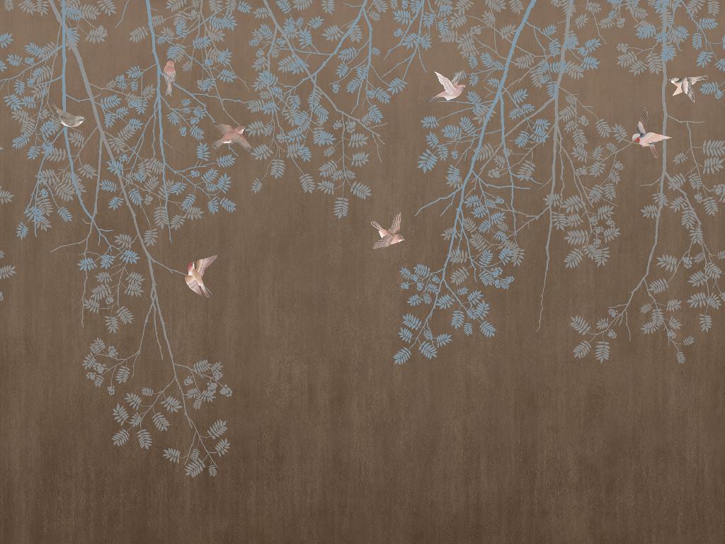 Панно Affresco Wallpaper Part 2 Rowan Branches JK43-COL4 2x2,68 м