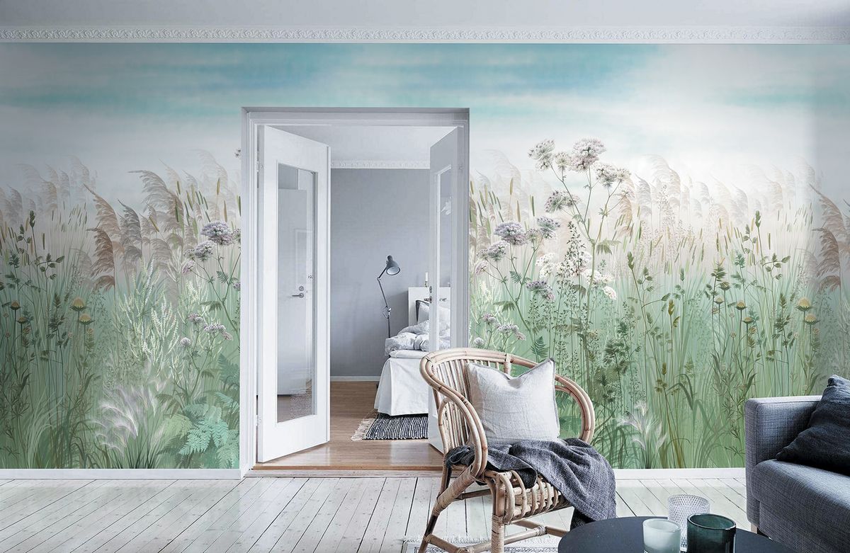 Панно Affresco Wallpaper Part 2 Summer Grass AB120-COL1 2x2,01 м фото в интерьере