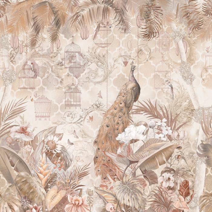 Панно Affresco Wallpaper Part 2 Peacock AB130-COL2 2x2,01 м