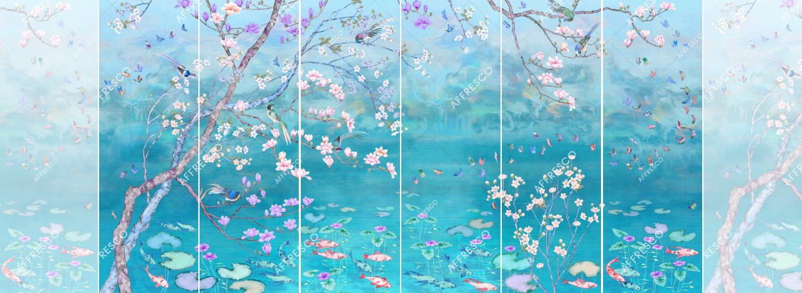 Панно Affresco Wallpaper Part 2 Chinese Motif AB121-COL2 2x4,02 м