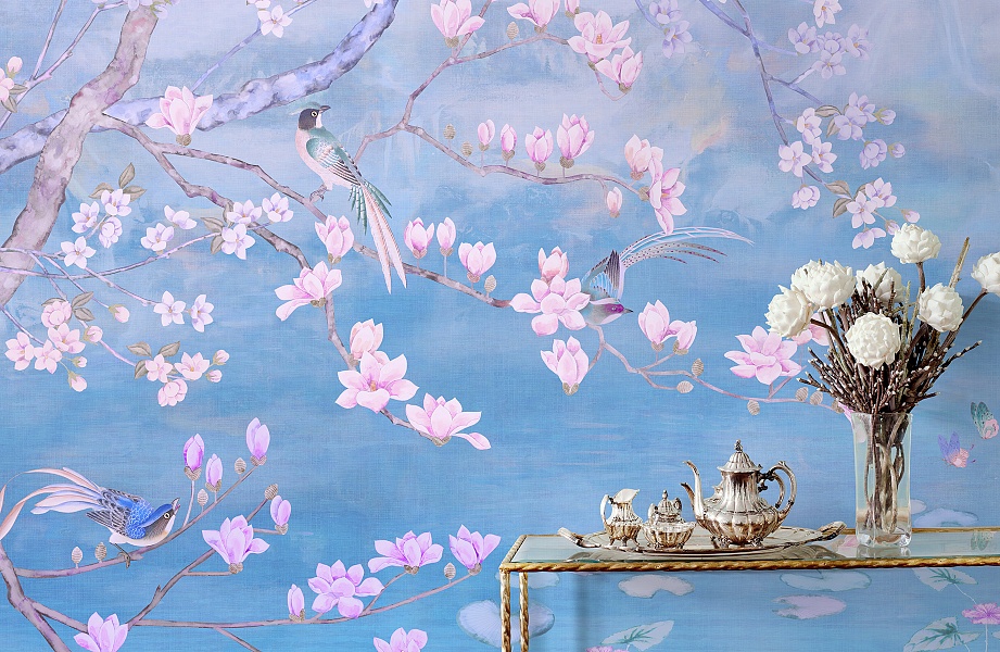 Панно Affresco Wallpaper Part 2 Chinese Motif AB121-COL4 2x4,02 м фото в интерьере
