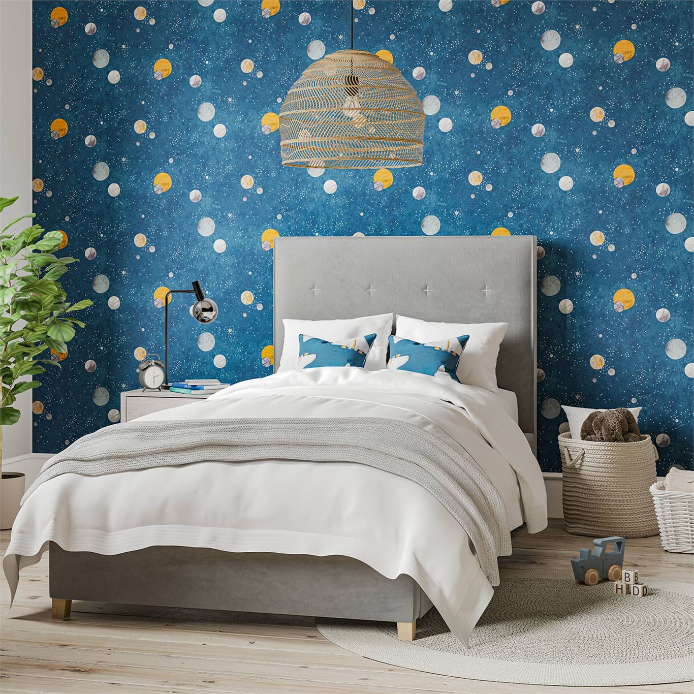 Обои Harlequin Book of Little Treasures Out Of This World Solar 112642 фото в интерьере