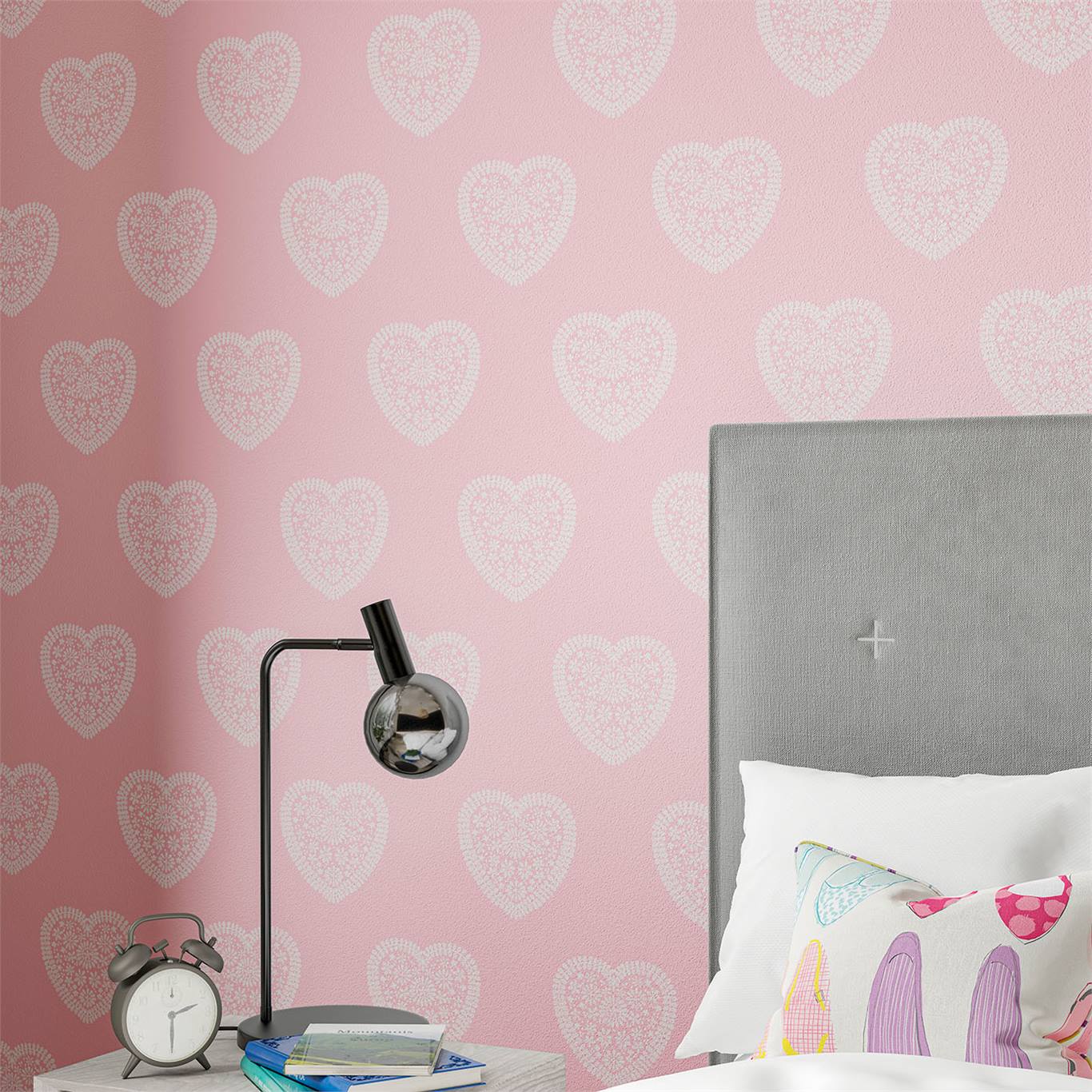 Обои Harlequin Book of Little Treasures Sweet Hearts Soft Pink 112651 фото в интерьере Обои Harlequin Book of Little Treasures Sweet Hearts Soft Pink 112651 фото в интерьере