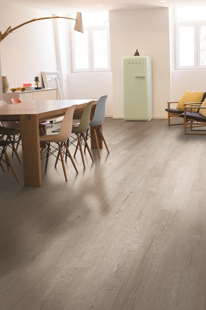 Пробковый пол замковый CorkArt Design concept Enzo DW 4013 DNN B 1200×210×10,5 фото в интерьере