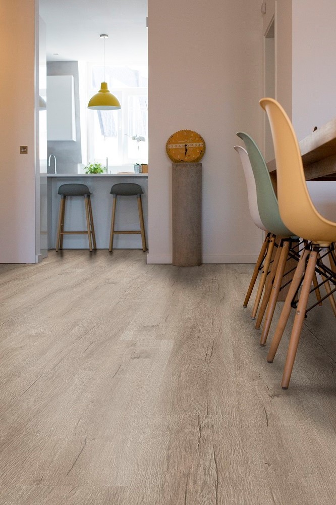 Пробковый пол замковый CorkArt Design concept Enzo DW 4021 DNN B 1200×210×10,5 фото в интерьере