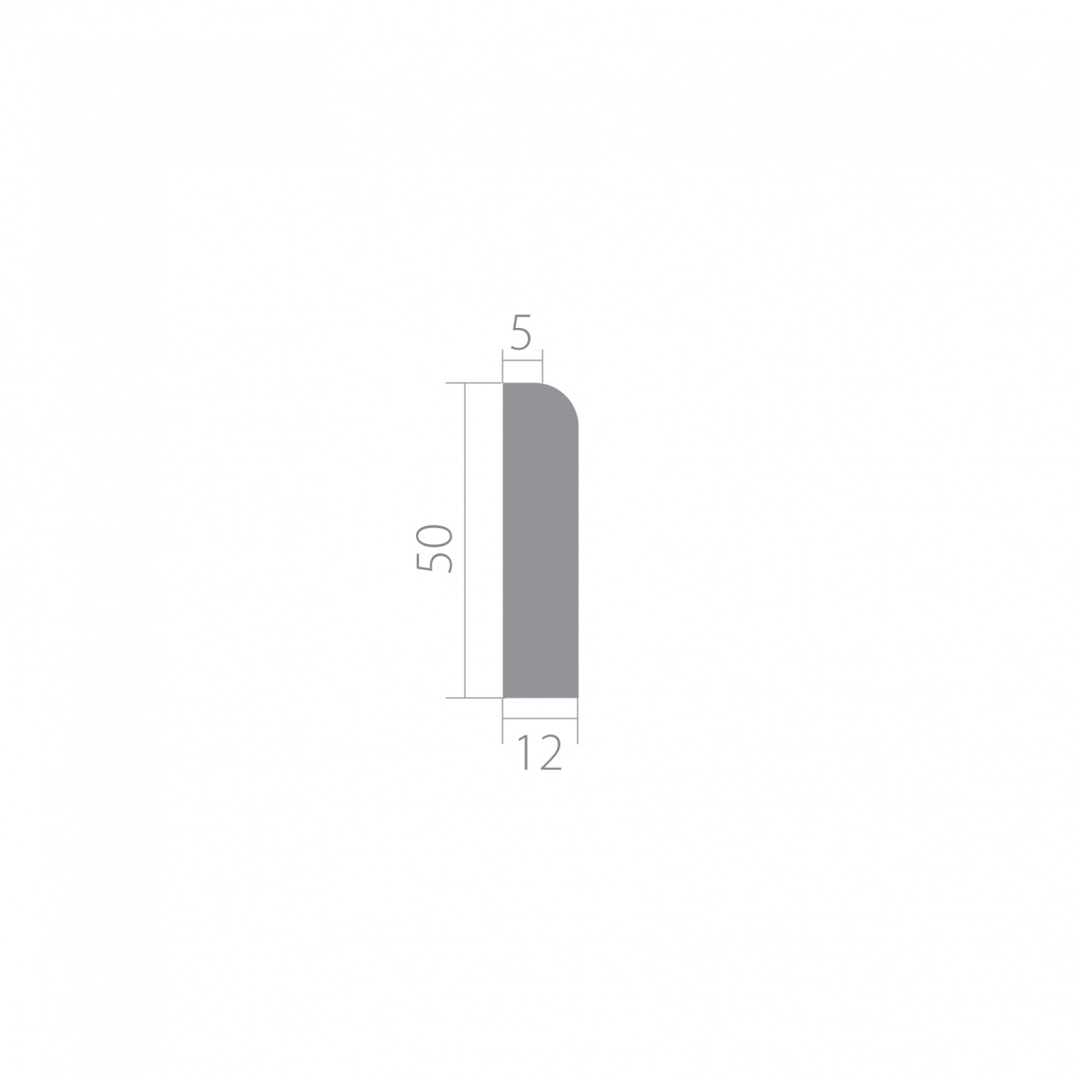 Плинтус под покраску Ultrawood Base 5012 2440×50×12 Плинтус под покраску Ultrawood Base 5012 2440×50×12